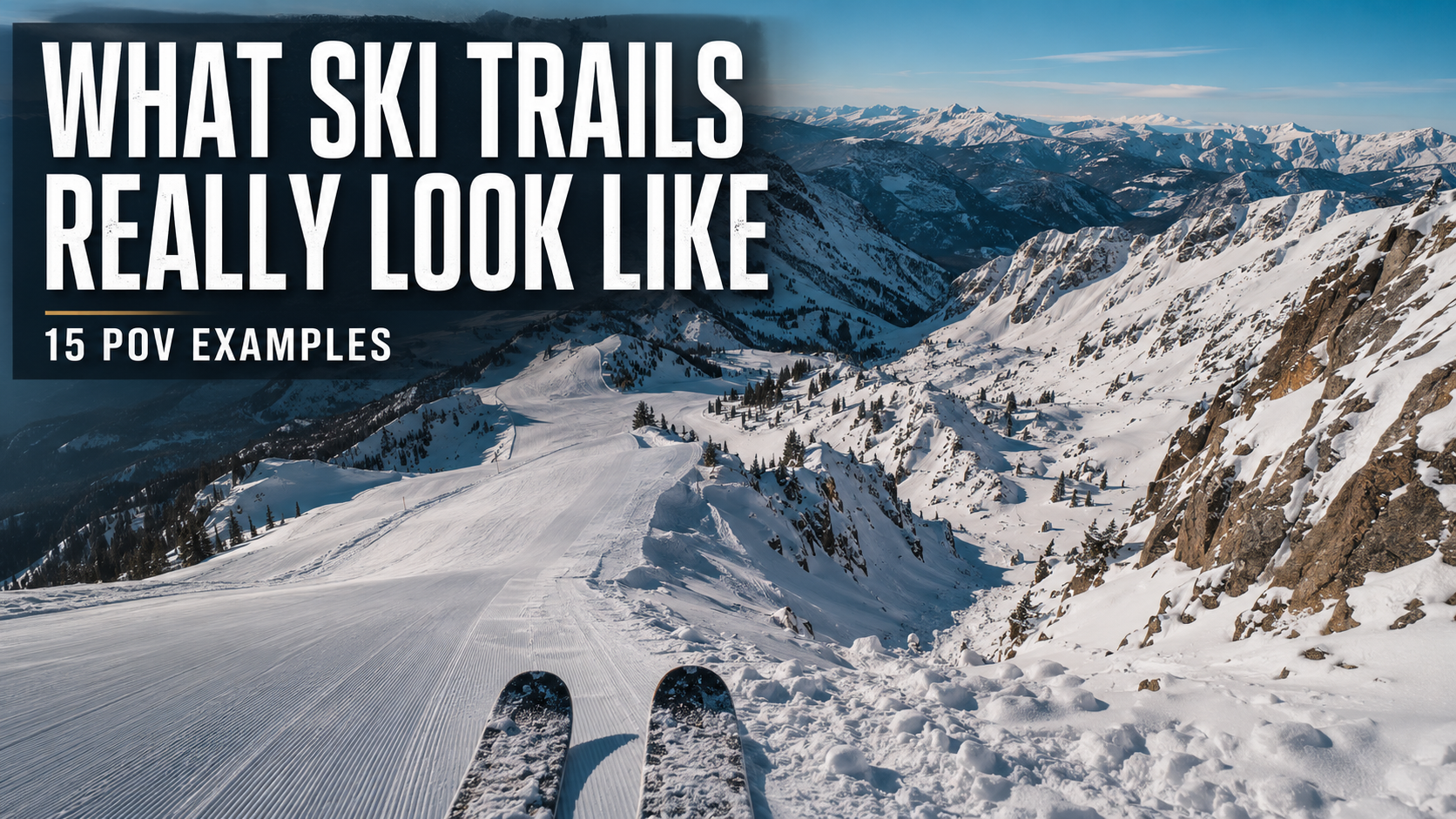 Beginner, intermediate and expert ski trail POV comparison