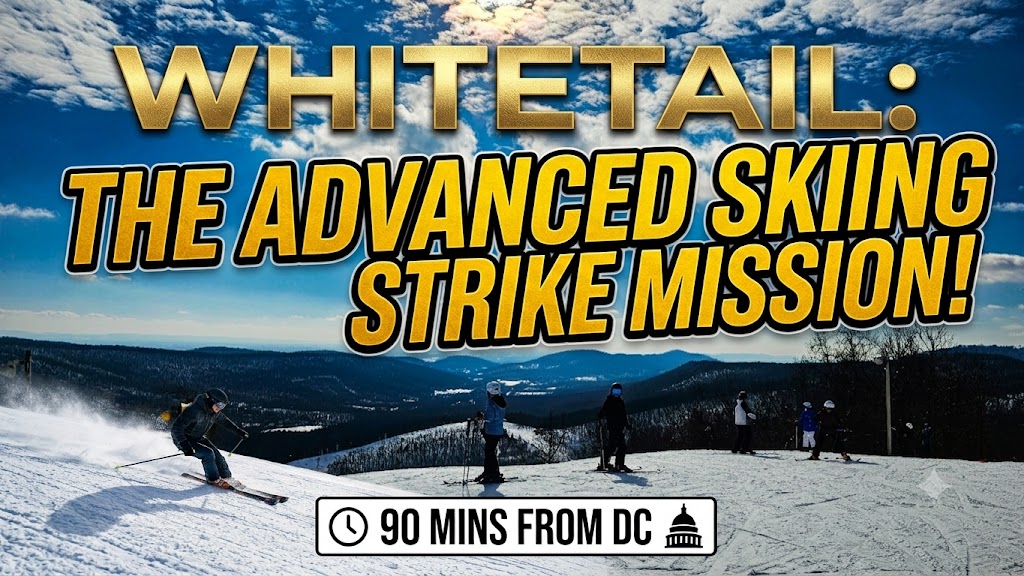 Whitetail Resort skiing near Washington DC with valley views from the mountain