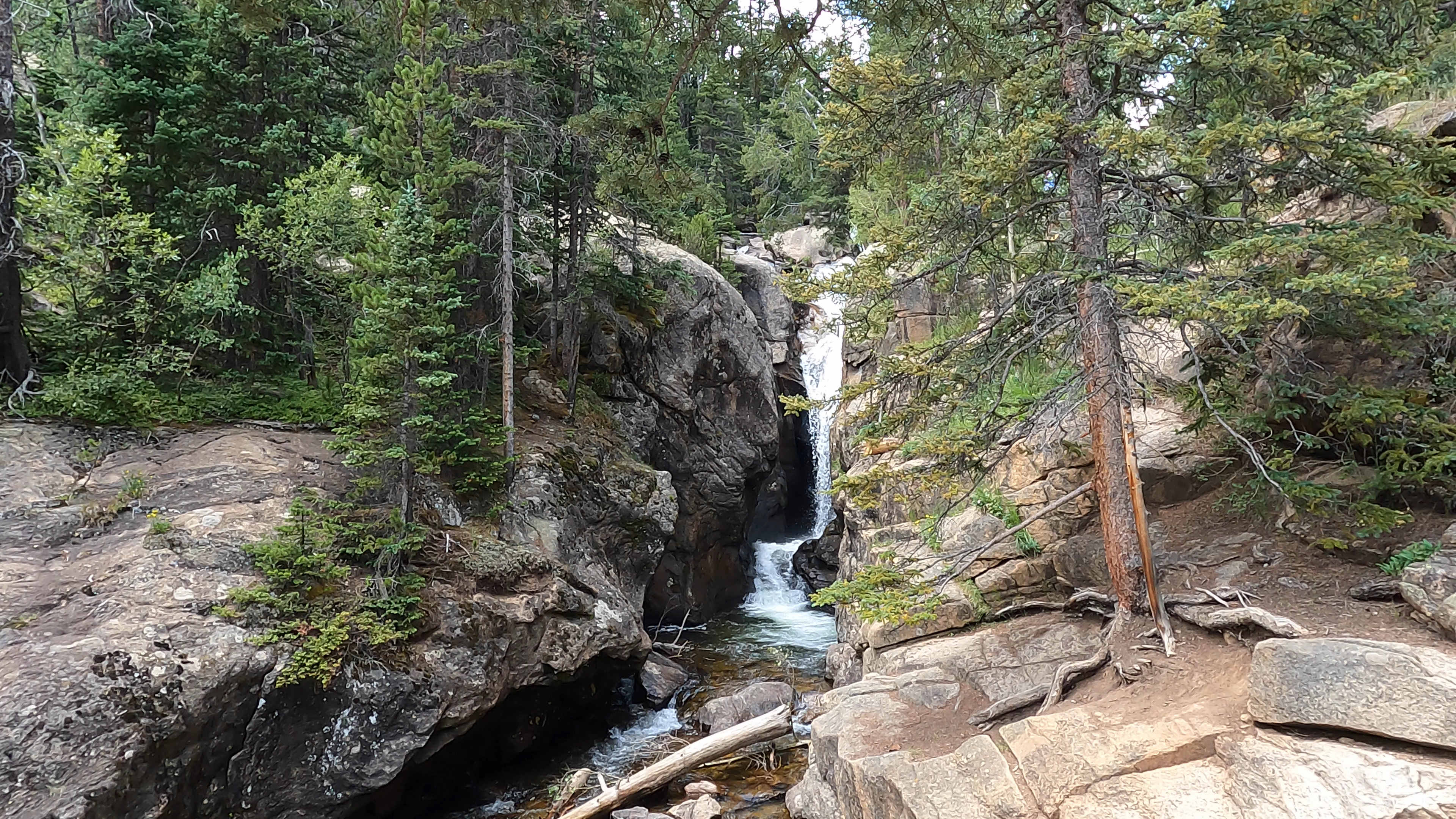 Chasm Falls beside Old Fall River Road in Rocky Mountain National Park