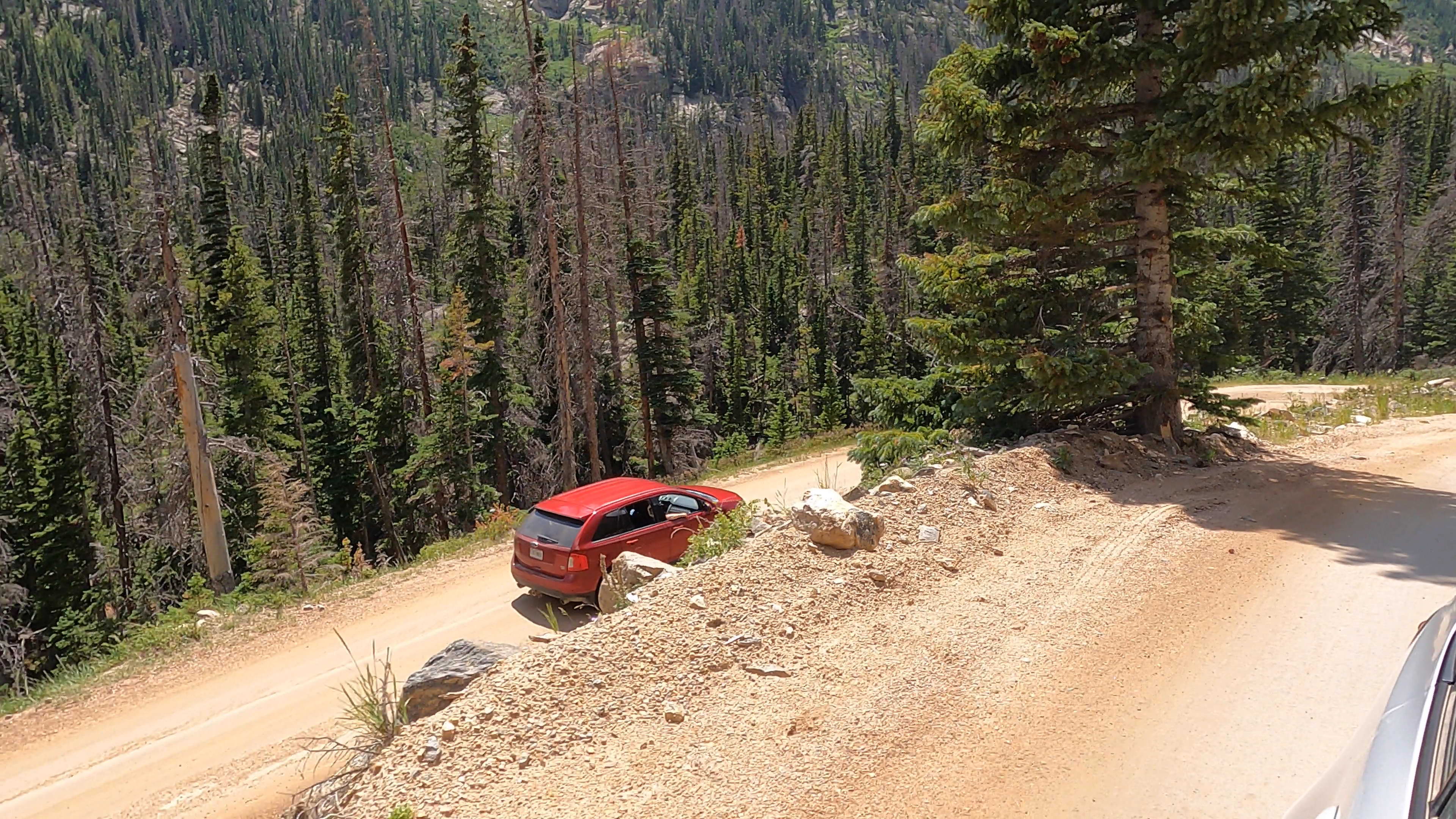 Switchbacks on Old Fall River Road in Rocky Mountain National Park