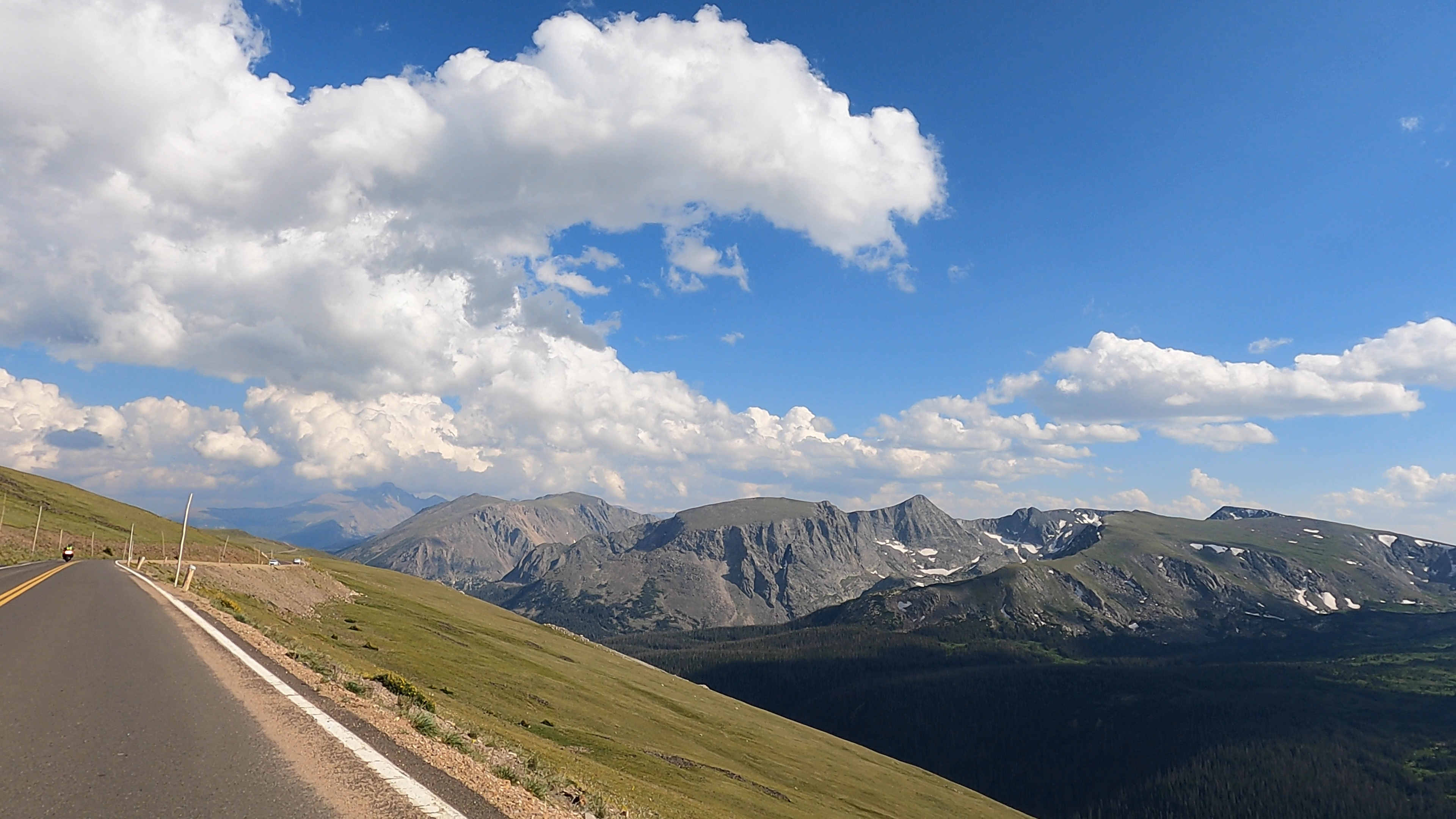 Trail Ridge Road crossing the alpine tundra in Rocky Mountain National Park